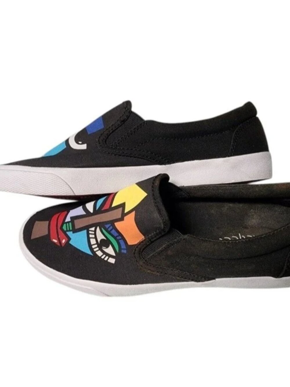 Bucketfeet 'The Duo' Slip-on Canvas Sneakers by Artist Andy Silvestri Size 7.5 - Picture 2 of 5